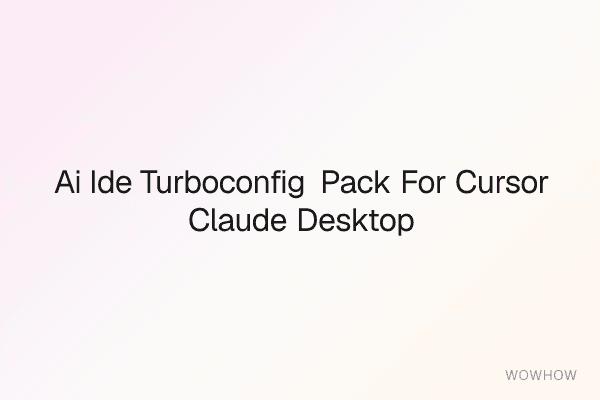 AI IDE TurboConfig Pack for Cursor & Claude Desktop