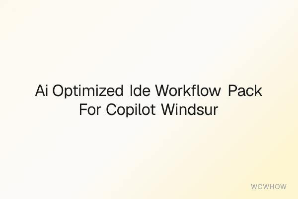AI-Optimized IDE Workflow Pack for Copilot + Windsurf (Full‑Stack Edition)