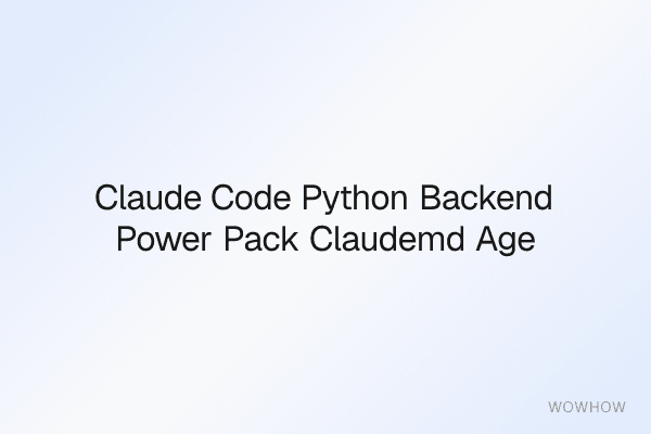 Claude Code Python Backend Power Pack (CLAUDE.md + AGENTS.md)