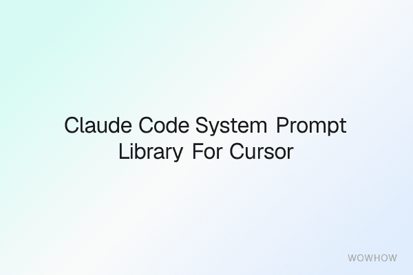 Claude Code System Prompt Library for Cursor &amp; Terminal Developers