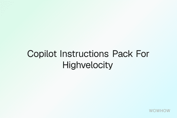 Copilot Instructions Pack for High‑Velocity Node.js Microservices