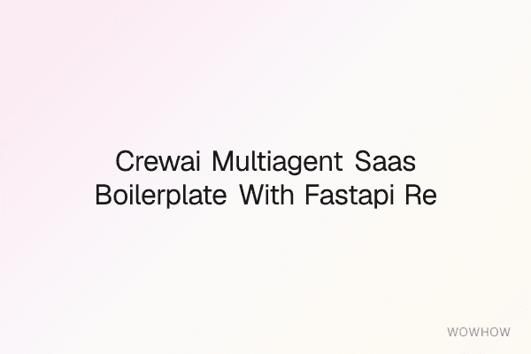 CrewAI Multi‑Agent SaaS Boilerplate with FastAPI, React Dashboard & Docker