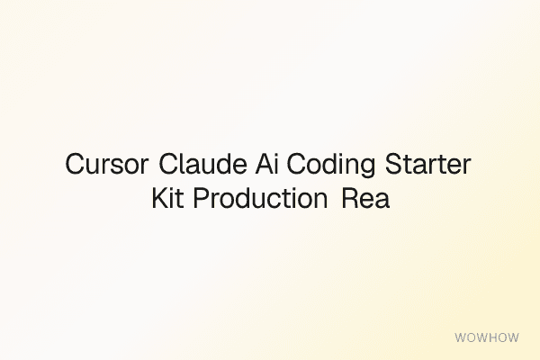 Cursor + Claude AI Coding Starter Kit (Production-Ready IDE Rules &amp; Workflows)