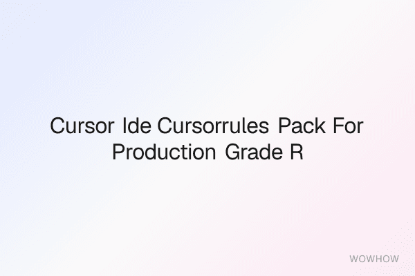 Cursor IDE .cursorrules Pack for Production-Grade Rust Systems Development
