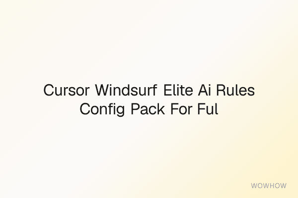 Cursor + Windsurf Elite AI Rules & Config Pack for Full‑Stack Automation