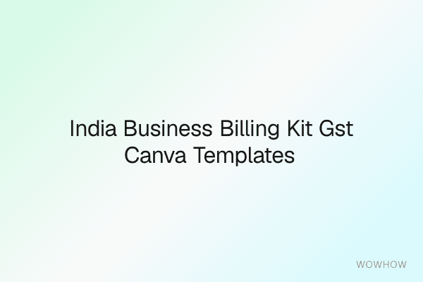 India Business Billing Kit — 10 GST Canva Templates