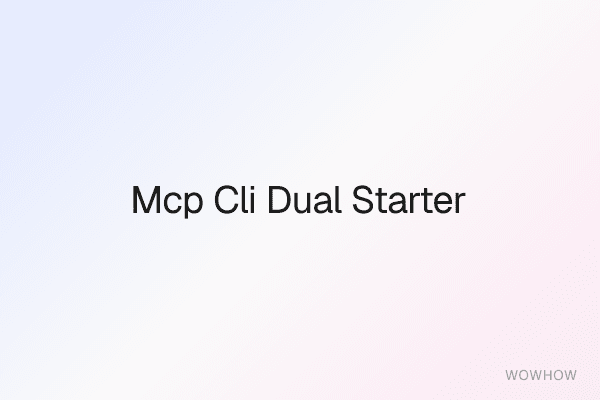 MCP + CLI Dual Starter: One Zod Schema, MCP Server and CLI Tools