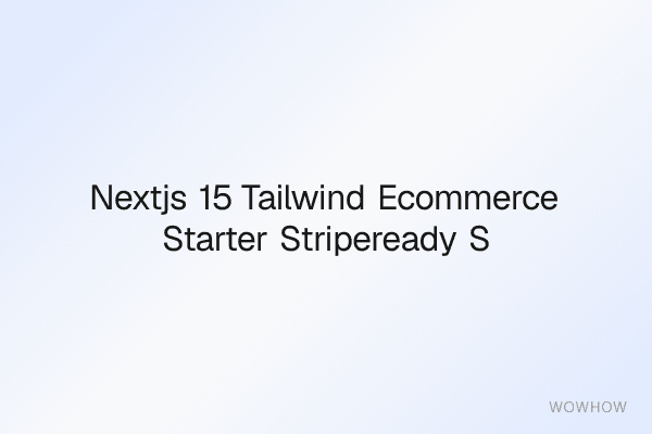 Next.js 15 + Tailwind E‑Commerce Starter (Stripe‑Ready SaaS UI)
