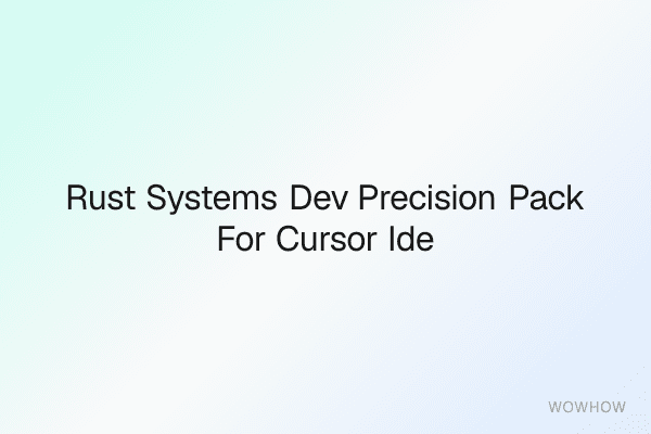 Rust Systems Dev Precision Pack for Cursor IDE