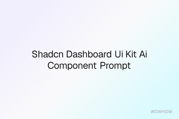 Shadcn Dashboard UI Kit + AI Component Prompt Engine