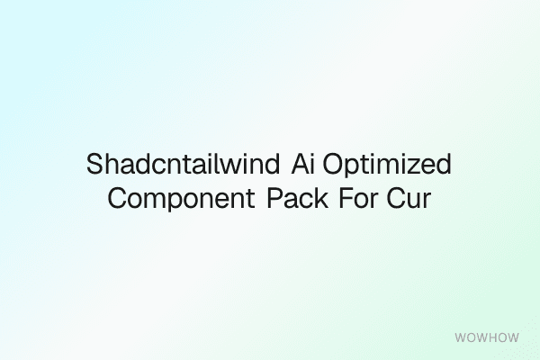 Shadcn/Tailwind AI-Optimized Component Pack for Cursor