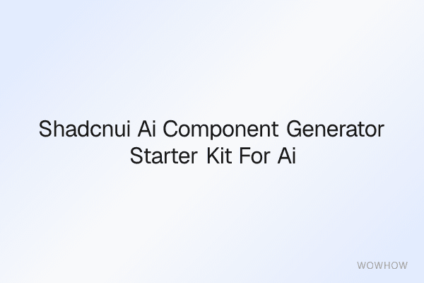 shadcn/UI + AI Component Generator Starter Kit for AI SaaS Dashboards