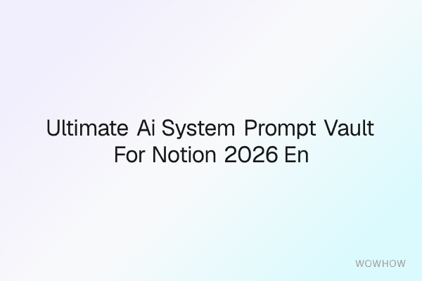 Ultimate AI System Prompt Vault for Notion 2026: Engineering-Grade System Prompt Library