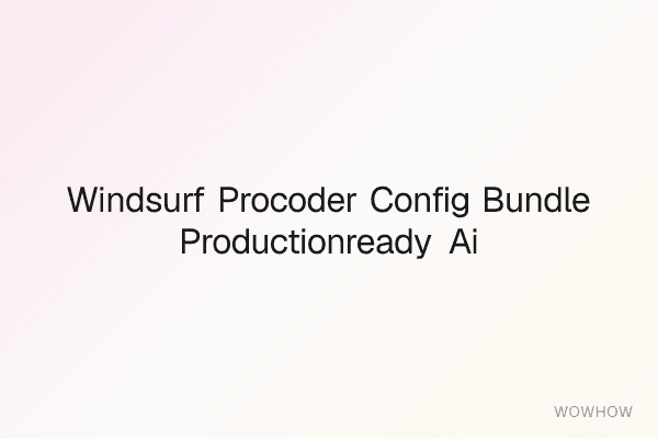 Windsurf ProCoder Config Bundle: Production‑Ready AI IDE Setup