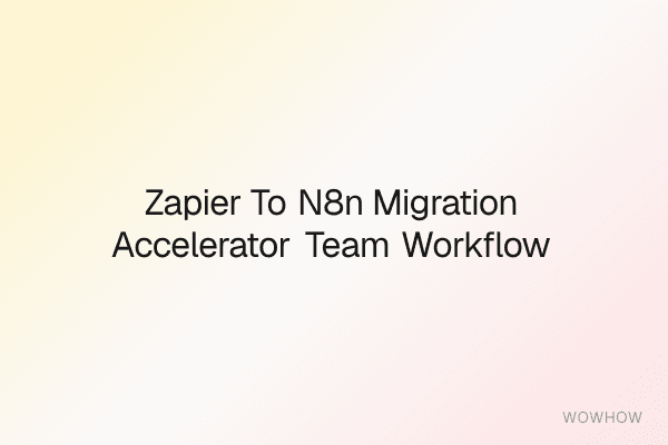 Zapier-to-n8n Migration Accelerator: Team Workflow Template Suite