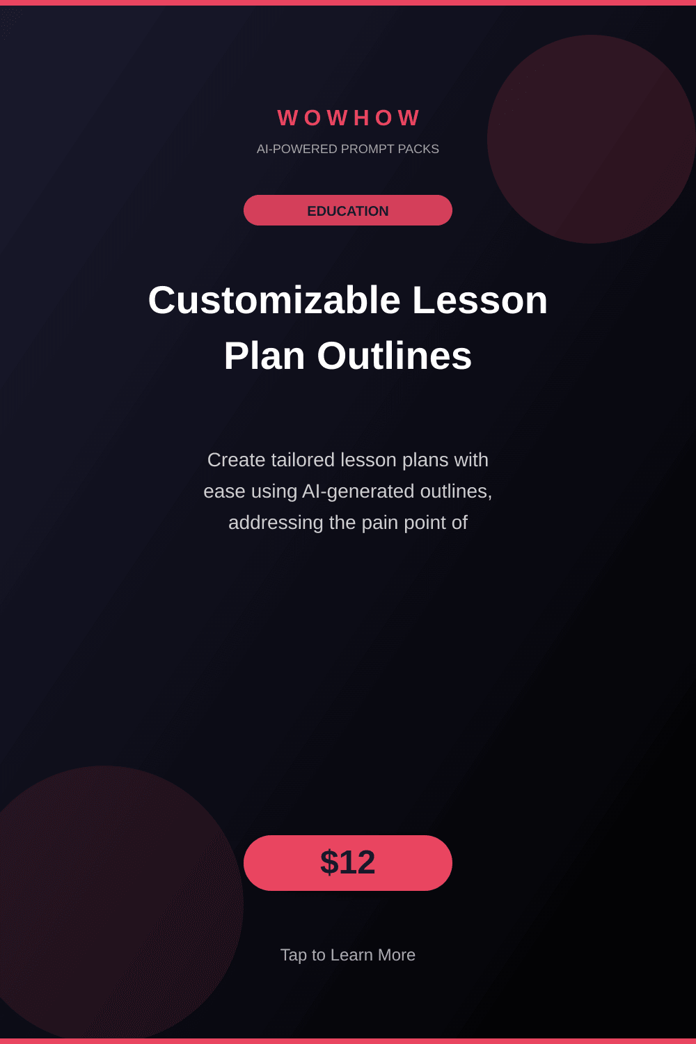 Customizable Lesson Plan Outlines