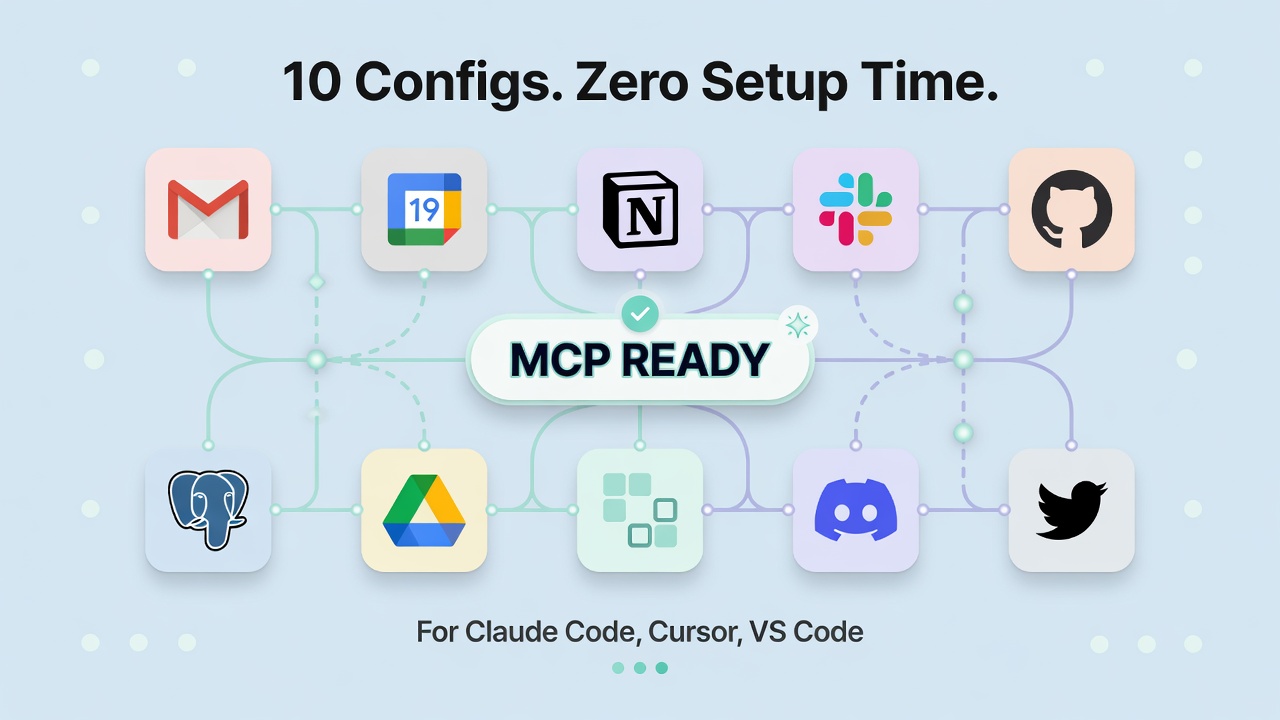MCP Server Pack — 10 Essential Configs for Claude Code